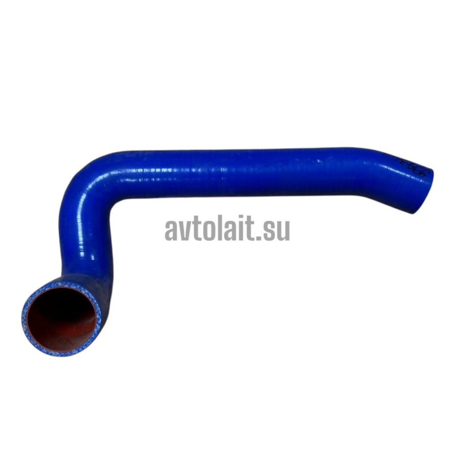 Патрубок ГАЗ-3309 дв.ЯМЗ-53442 радиатора нижний синий силикон (d=40)
