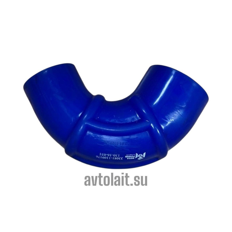 Патрубок ГАЗ-33081, 3309 коллектора впускного синий силикон (d=60x75)