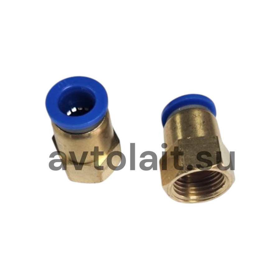 Соединитель трубки ПВХ, полиамид d=10мм (внутренняя резьба) М16х1.5 прямой металлический